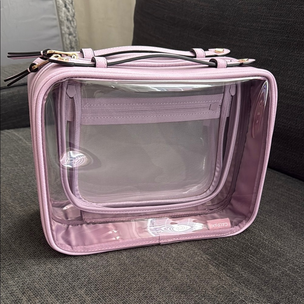 Calpak large clear cosmetics case